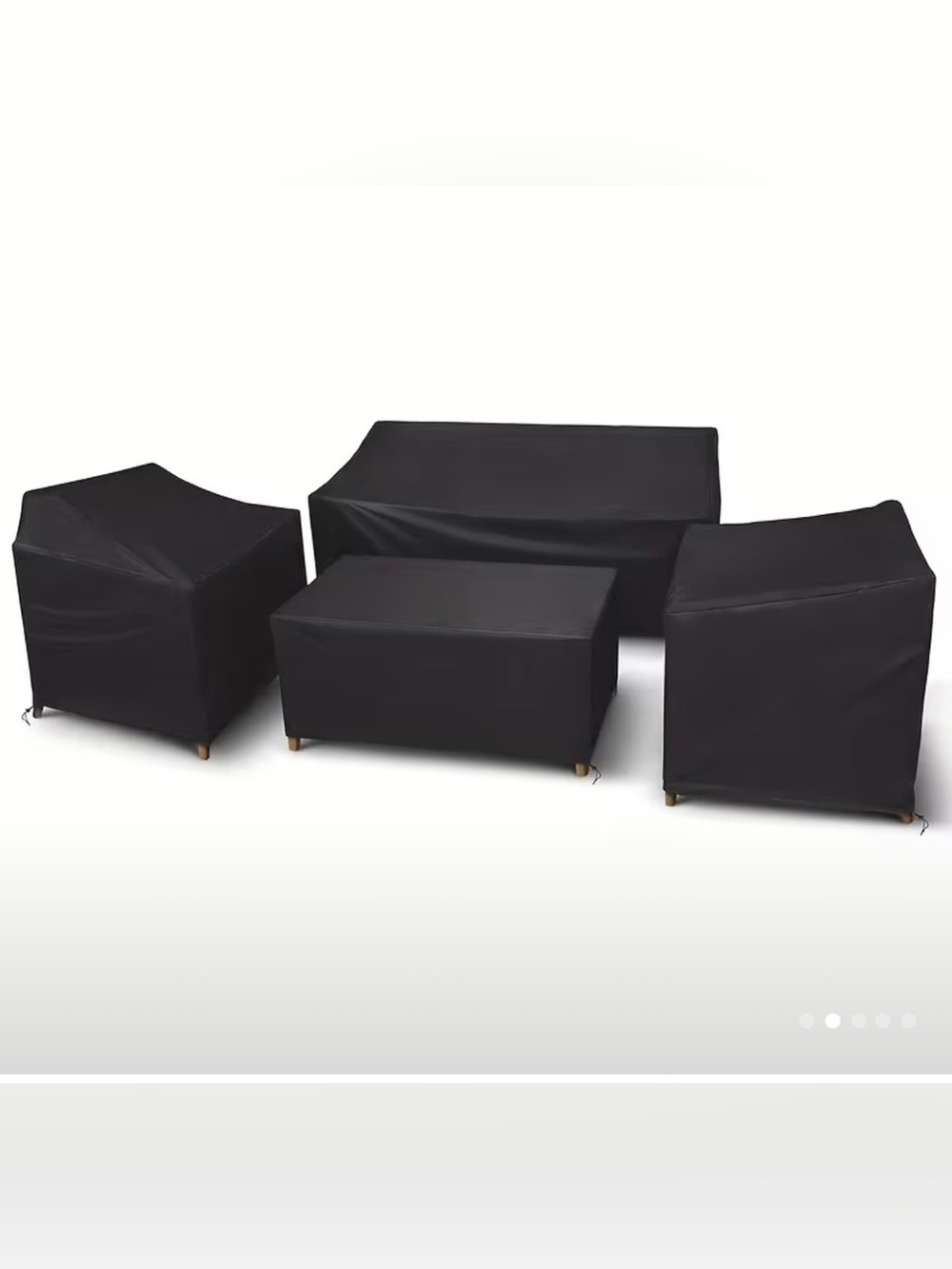 Black Outdoor Patio Furniture Covers - Set of 4